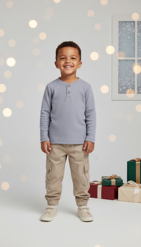 12687-T10-16 Gris Playera de Niño (25D4)
