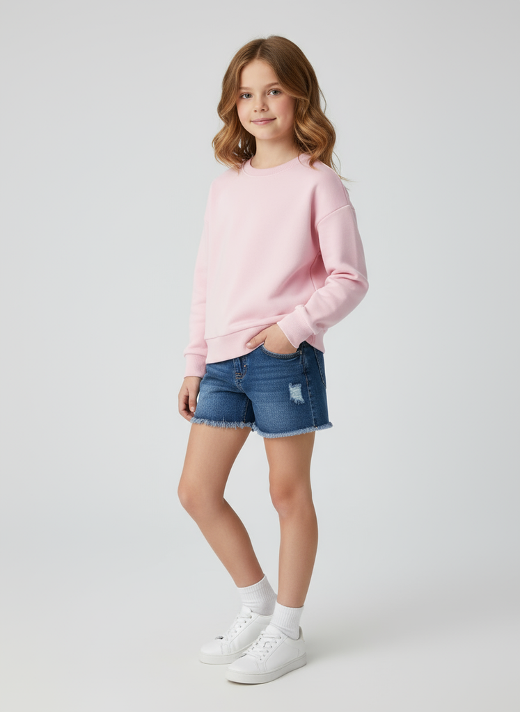 11353-C Sudadera Rosa Claro de Niña (7C3)