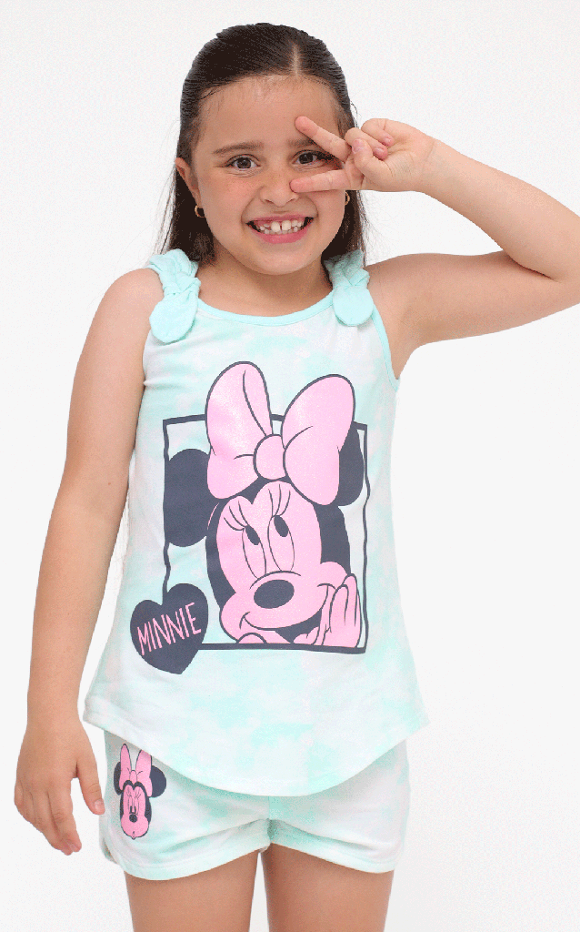 210618 Conjunto de blusa y short para niña (26A1)