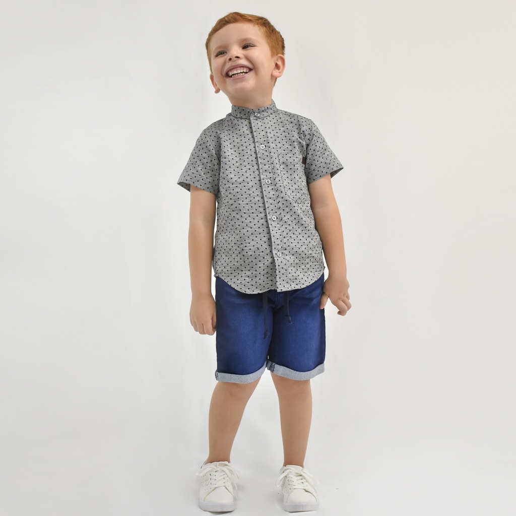 5804 Fashion Polka Dot Gray Set (19D2)